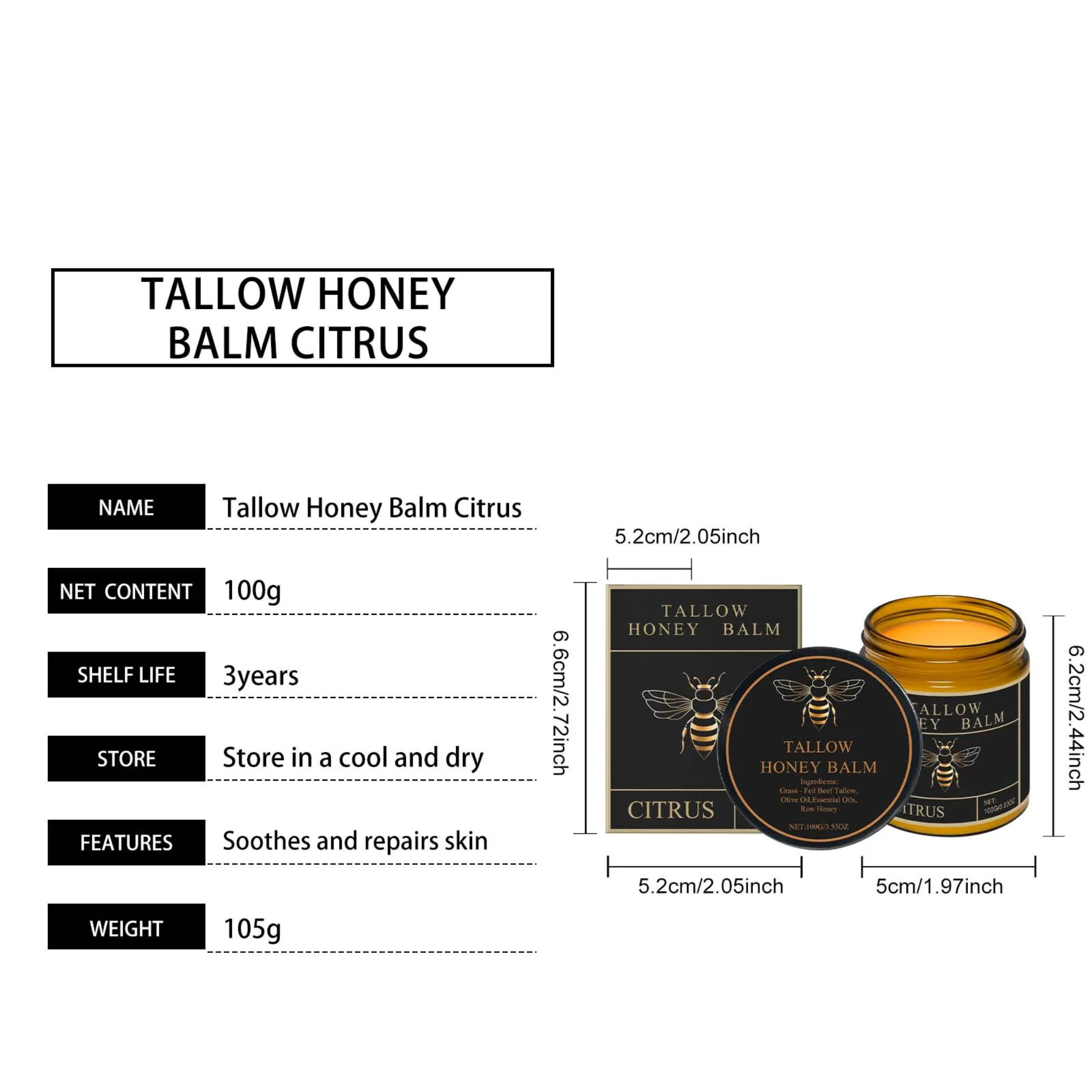 Tallow & Honey Balm